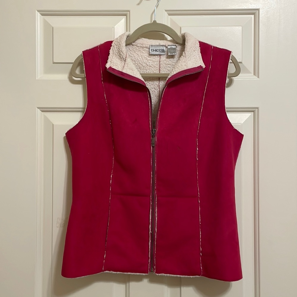Hot Pink Suede Vest